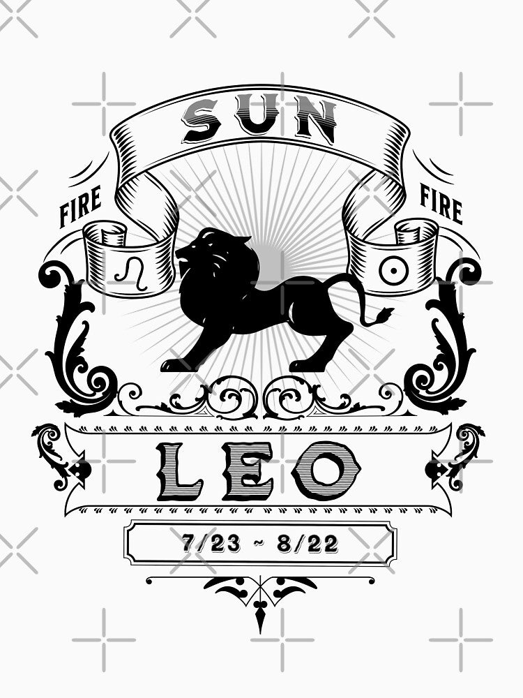 The Zodiac Sign of Leo Black and White by rhombusOnion T-Shirts, Hoodie, Sweatshirt | BlankRebels.com (Image 3)