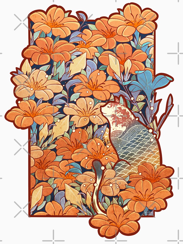 Neko and flowers by Syntetyc T-Shirts, Hoodie, Sweatshirt | BlankRebels.com (Image 3)