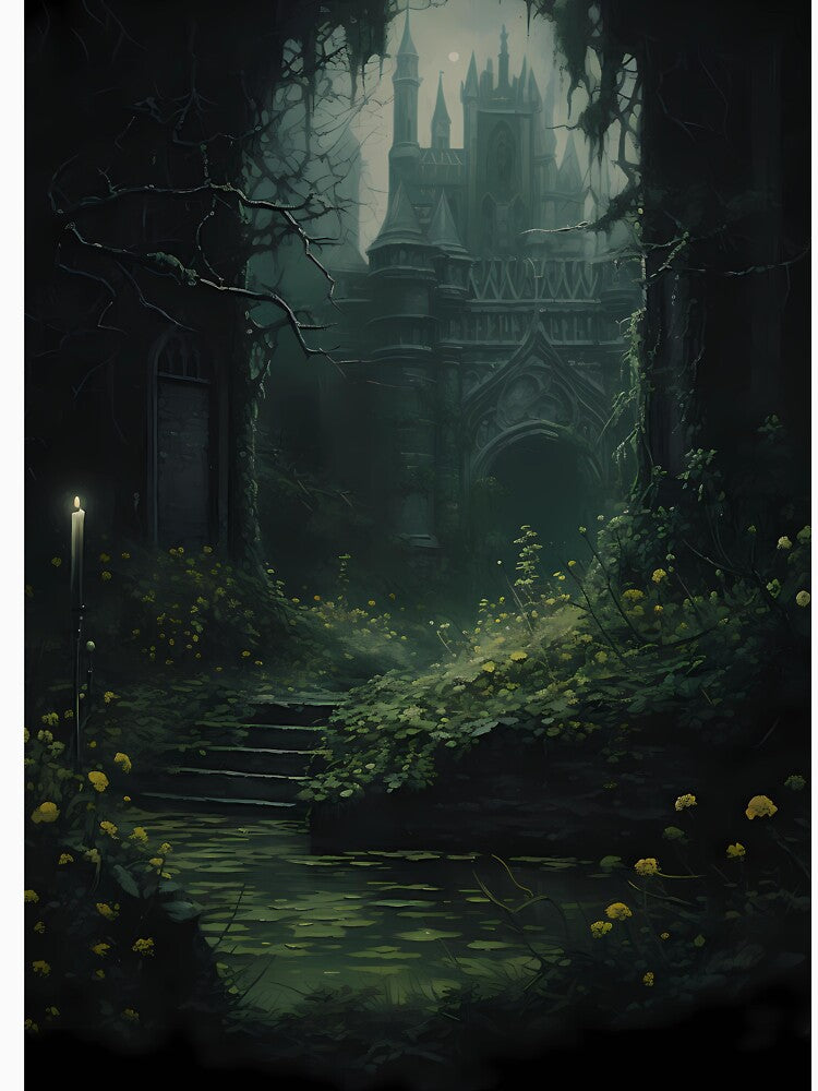 The lush green castle dark academia gothic cottagecore decor by Mehak  Khan T-Shirts, Hoodie, Sweatshirt (Image 3)