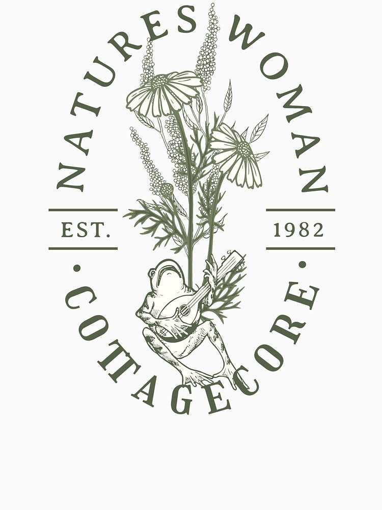 40th Birthday cottagecore gift for her. Cottage core aesthetics with frog and floral print design. Modern old... (Image 3)