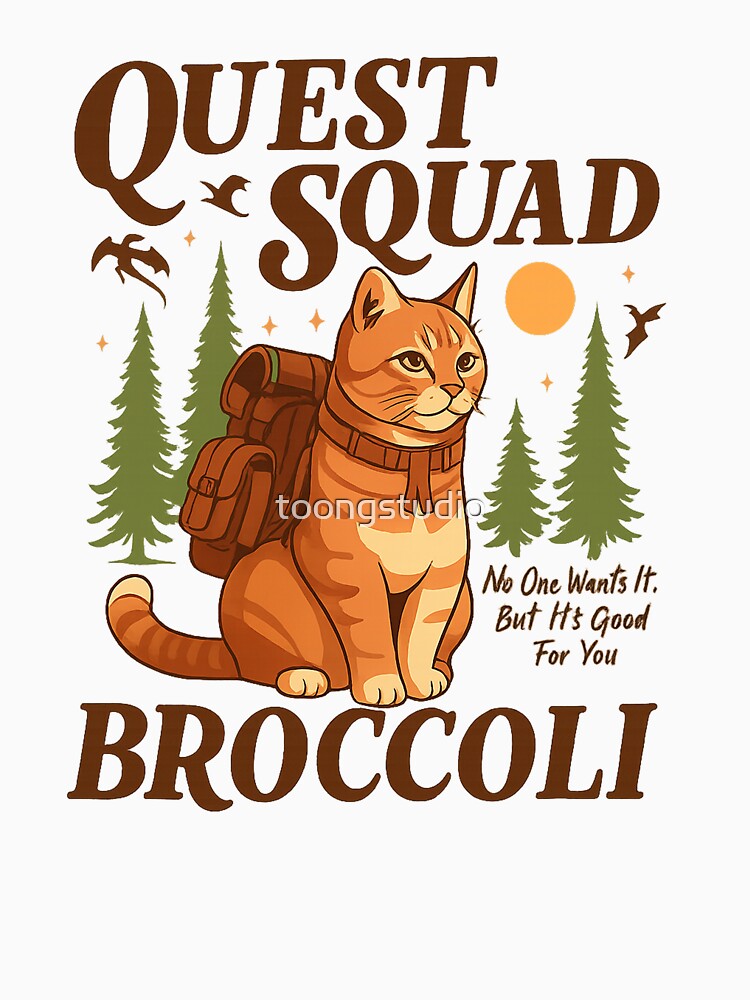 Onyx Storm Quest Squad Broccoli, Broccoli Cat, Ridoc Romantasy Fan, Dragon Rider, Bookworm by toongstudio