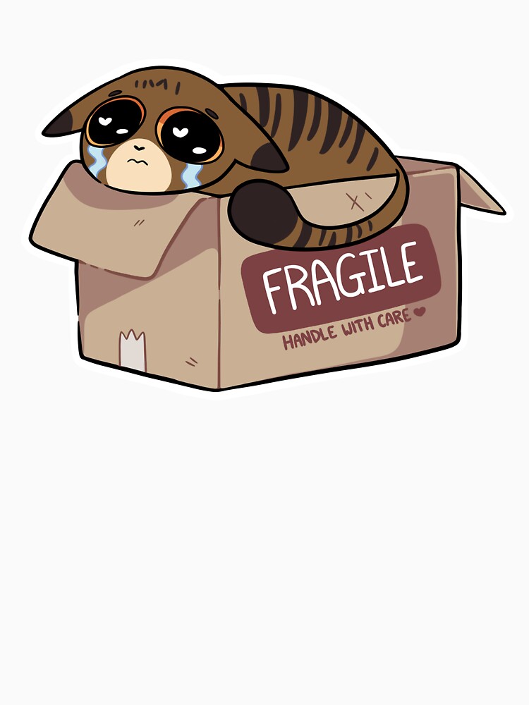 Fragile Handle with Care! (brown tabby cat) by sarakayy T-Shirts, Hoodie, Sweatshirt | BlankRebels.com (Image 3)
