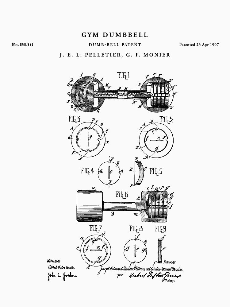 Gym Dubbell Patent by Vintago T-Shirts, Hoodie, Sweatshirt | BlankRebels.com (Image 3)