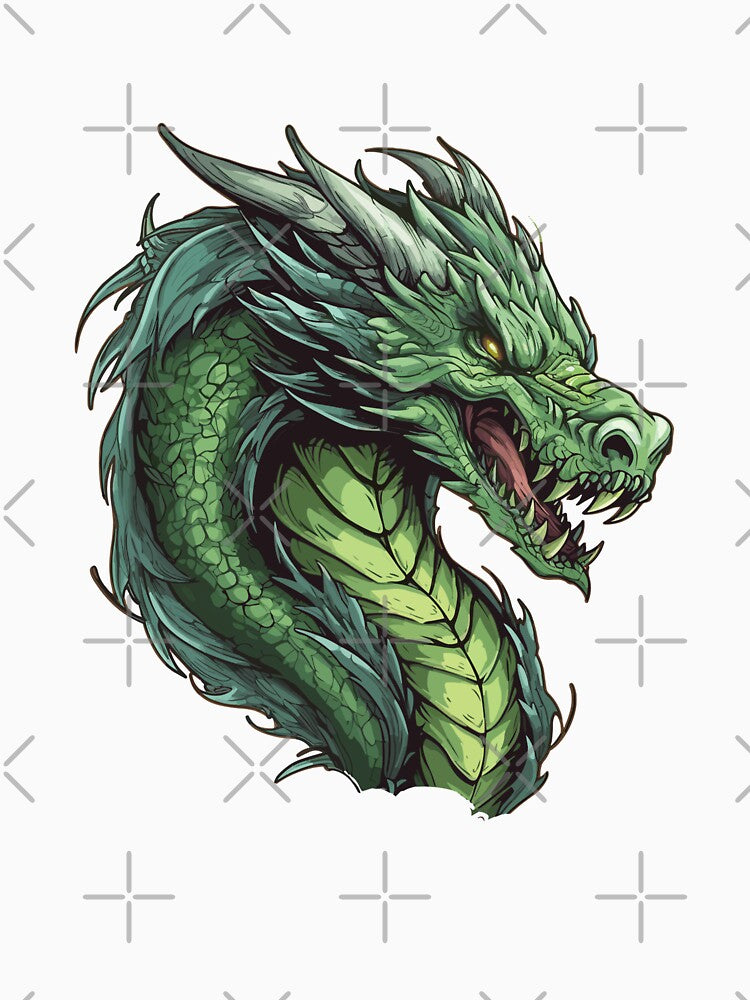Dragon Head - Artistic Style Dragon Illustration by QualityQuest T-Shirts, Hoodie, Sweatshirt | BlankRebels.com (Image 3)