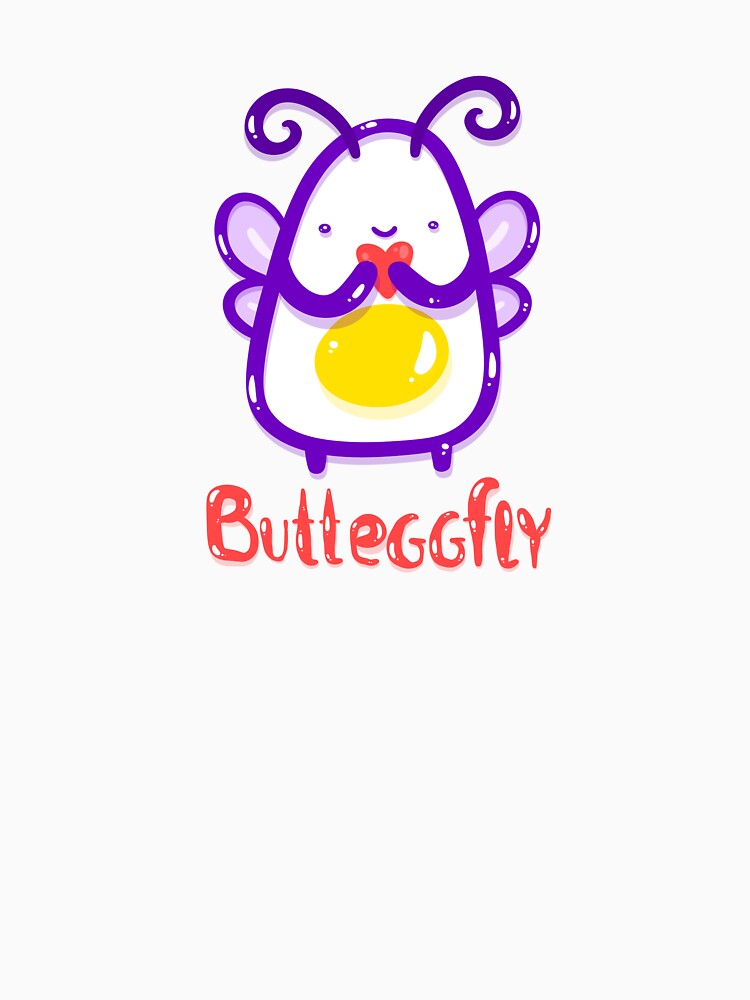 Eggously Butteggfly | Cute Kawaii Purple Butterfly by eggously