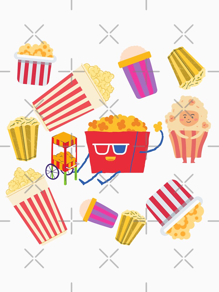Popcorn Pattern - National popcorn Day by notakename T-Shirts, Hoodie, Sweatshirt | BlankRebels.com (Image 3)