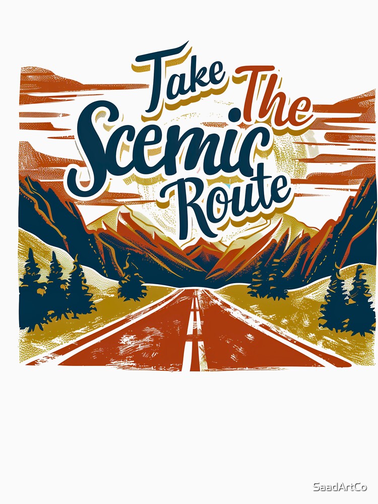 Take The Scenic Route- Adventure Design by SaadArtCo T-Shirts, Hoodie, Sweatshirt | BlankRebels.com (Image 3)