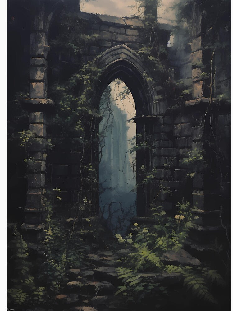 Ancient gateway castle dark academia gothic cottagecore decor by Mehak  Khan T-Shirts, Hoodie, Sweatshirt (Image 3)