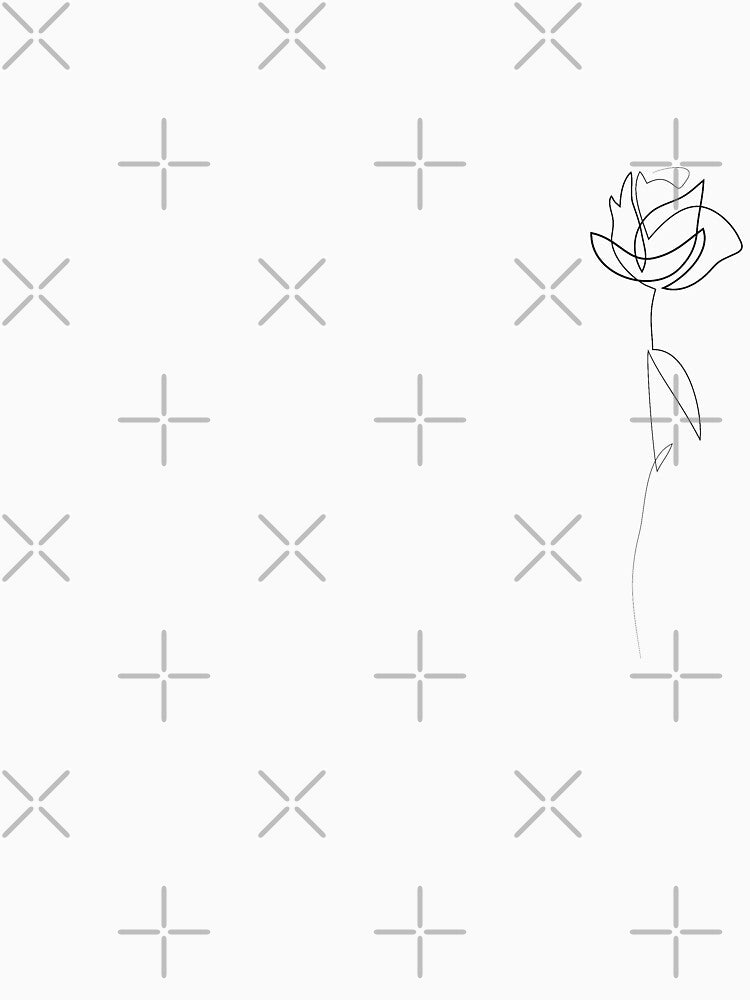 Rose - Minimal line art by InspiRin T-Shirts, Hoodie, Sweatshirt | BlankRebels.com (Image 3)
