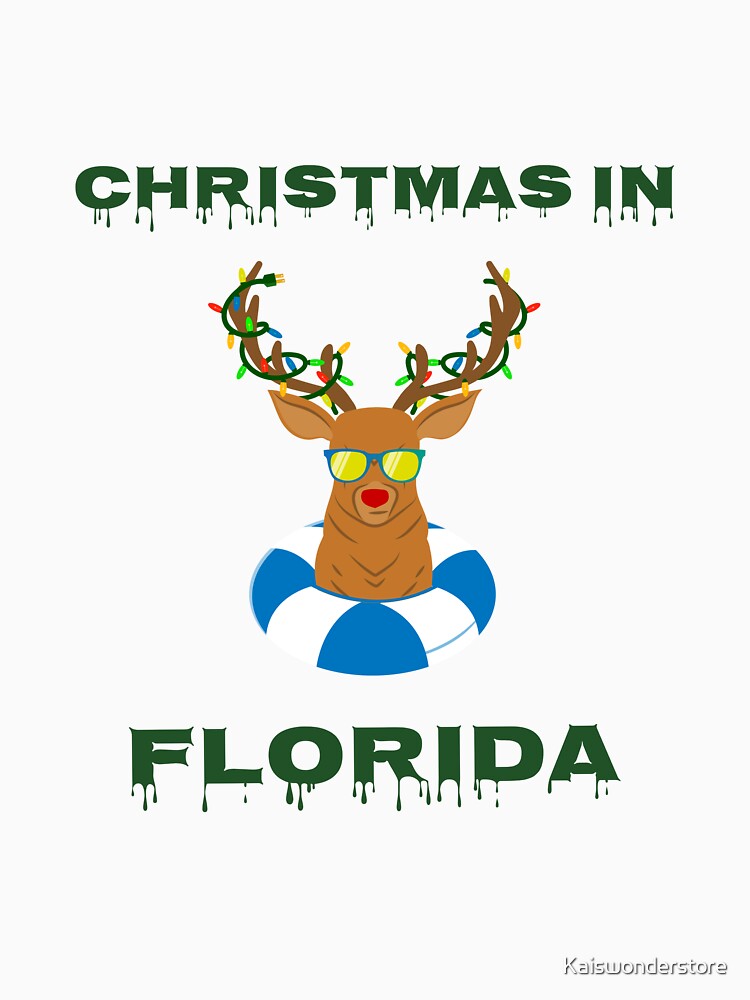 Christmas in Florida Reindeer Version by Chai's Wonderland T-Shirts, Hoodie, Sweatshirt | BlankRebels.com (Image 3)