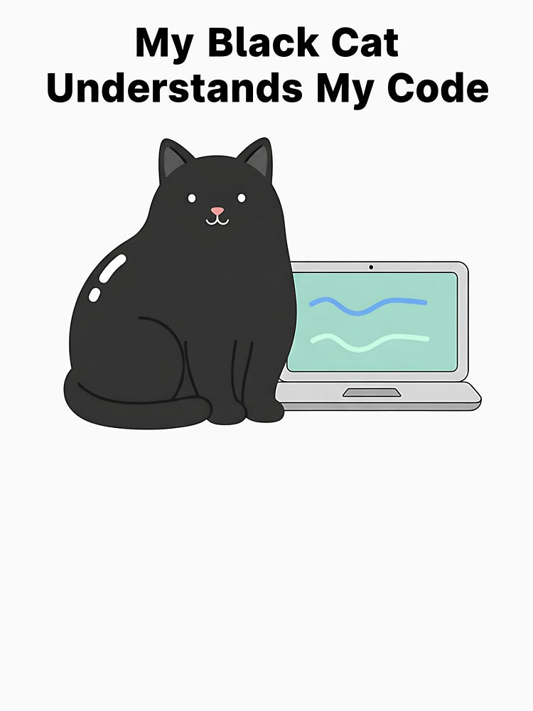 My Black Cat Understands My Code Software Developer Design by Muzgle T-Shirts, Hoodie, Sweatshirt | BlankRebels.com (Image 3)