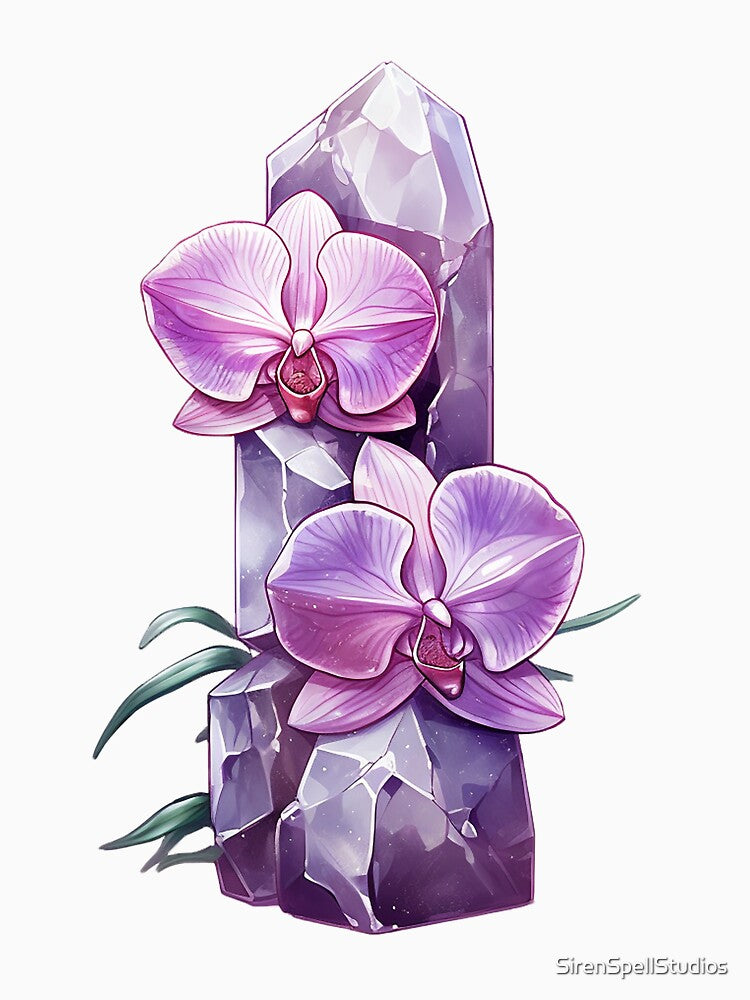 Orchid Amethyst by SirenSpellStudios T-Shirts, Hoodie, Sweatshirt | BlankRebels.com (Image 3)