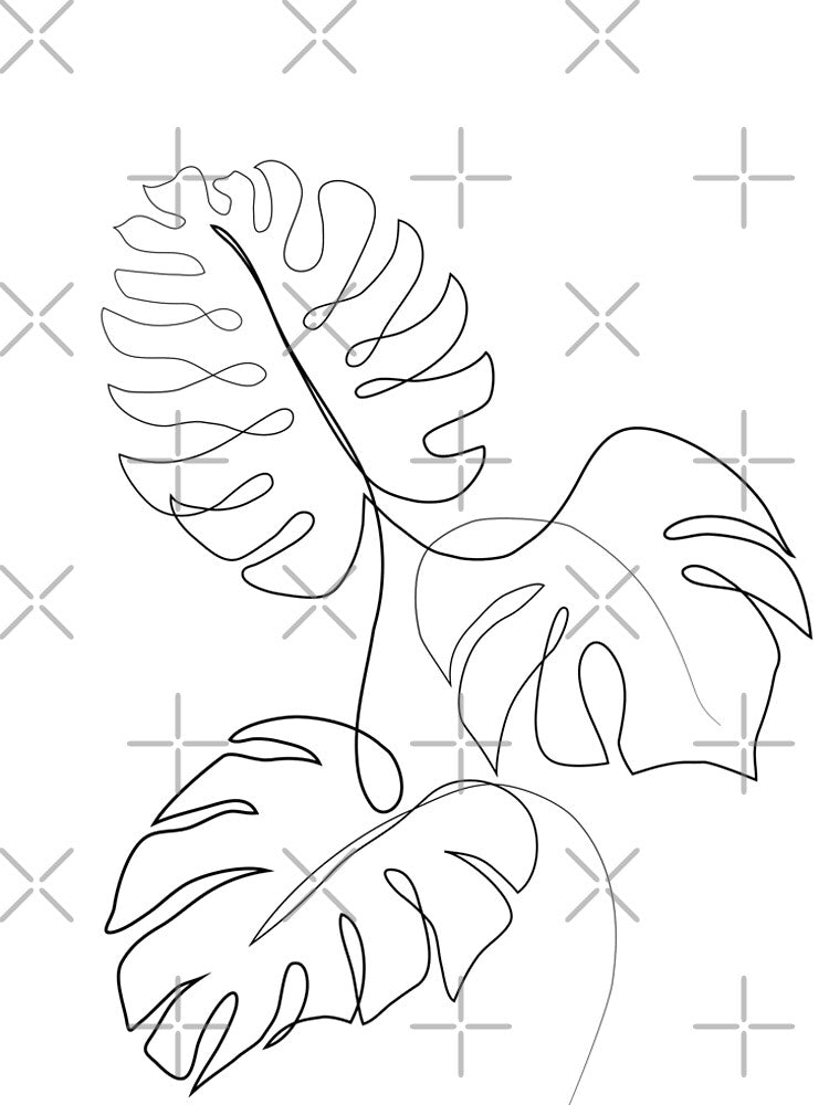 Monstera leaves - Minimal line art by InspiRin T-Shirts, Hoodie, Sweatshirt | BlankRebels.com (Image 2)