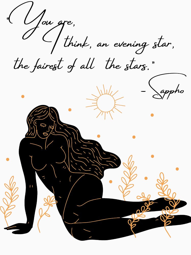 Sappho "Evening Star" Quote Dark Academia by Gothic Auntie T-Shirts, Hoodie, Sweatshirt | BlankRebels.com (Image 3)