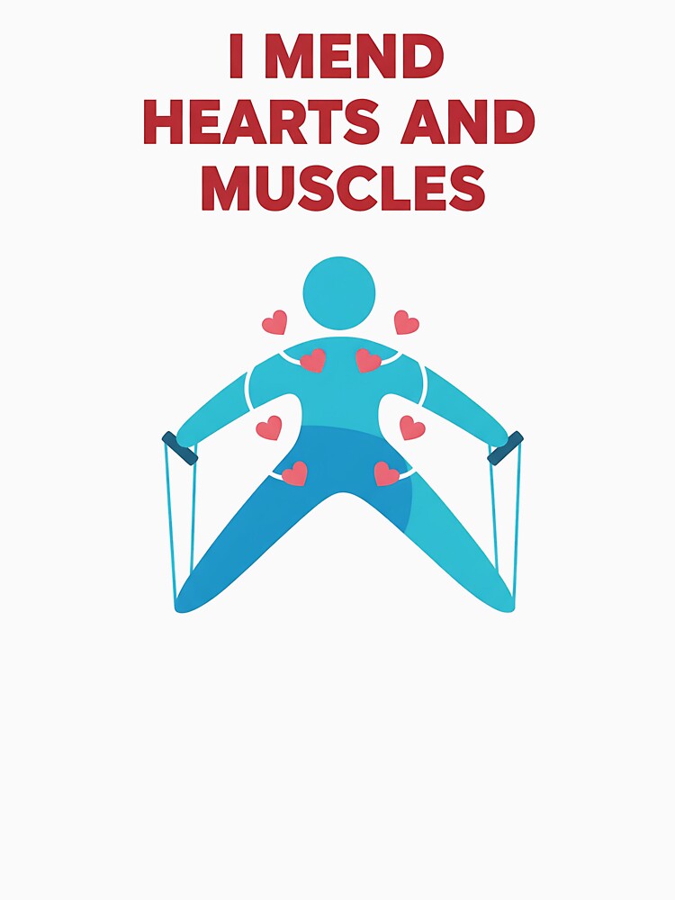 I Mend Hearts and Muscles Physical Therapist Valentine Design by Muzgle T-Shirts, Hoodie, Sweatshirt (Image 3)