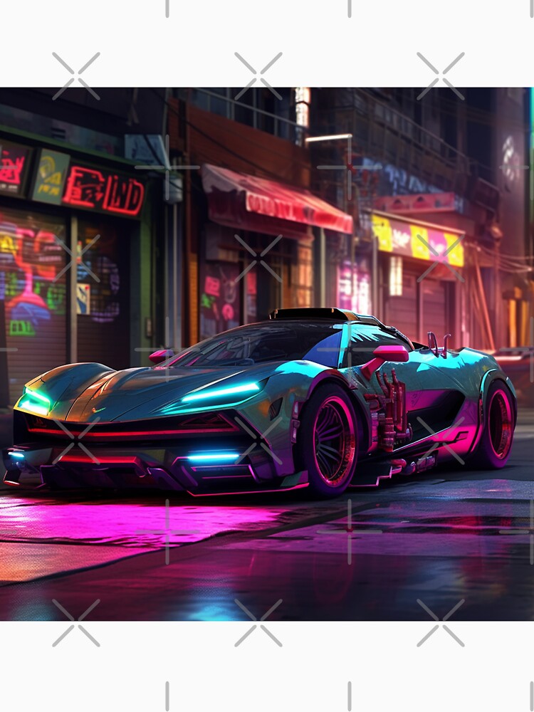Cyberpunk Corvette 1 by santhiWalken T-Shirts, Hoodie, Sweatshirt | BlankRebels.com (Image 3)