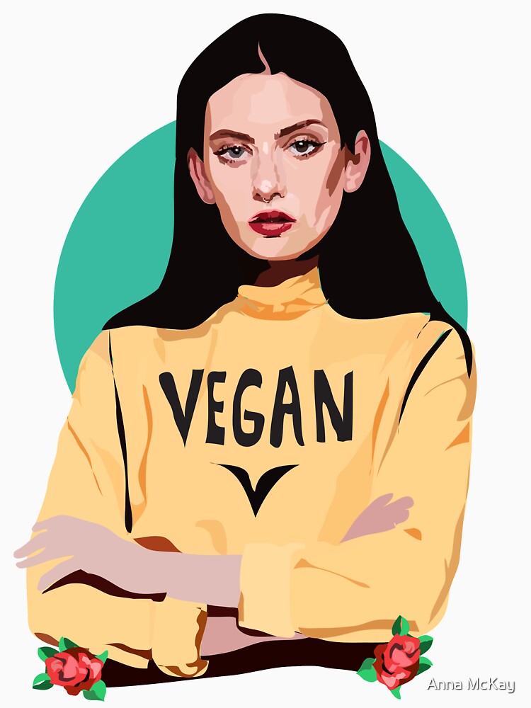 Vegan Chick by Anna McKay T-Shirts, Hoodie, Sweatshirt | BlankRebels.com (Image 3)