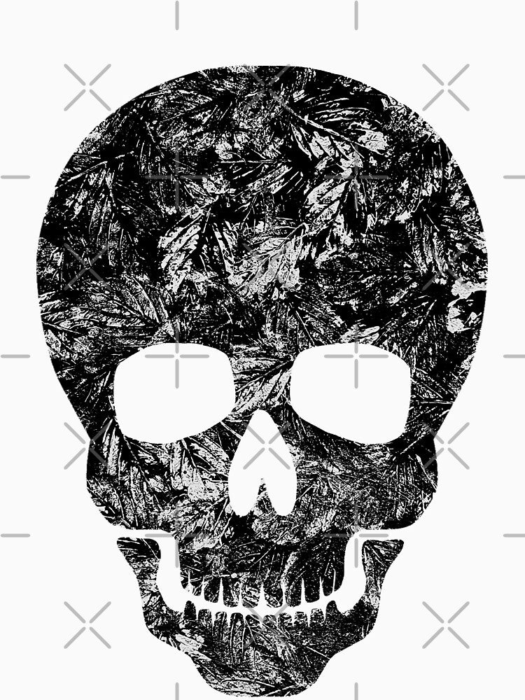 White leaves in darkest skies abstract skull by TitaCris T-Shirts, Hoodie, Sweatshirt | BlankRebels.com (Image 3)