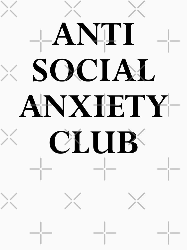 Anti Social Anxiety Club Black by felixbunny T-Shirts, Hoodie, Sweatshirt | BlankRebels.com (Image 3)