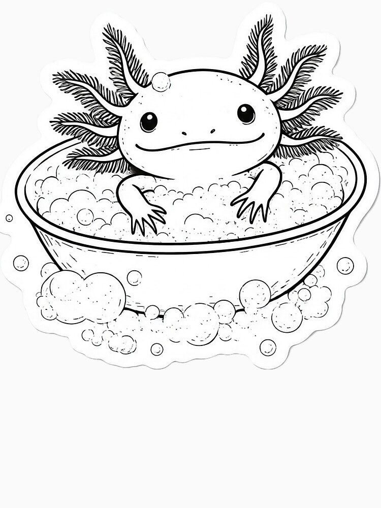 Axolotl Self Care Bubble Bath by CosmicallyChaos T-Shirts, Hoodie, Sweatshirt | BlankRebels.com (Image 3)