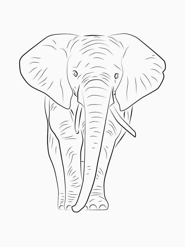 Elephant Line Art by ElenaArtDesign T-Shirts, Hoodie, Sweatshirt | BlankRebels.com (Image 3)
