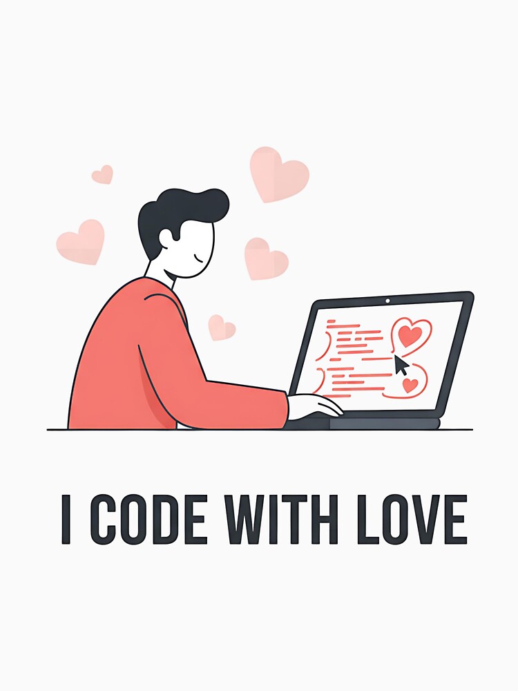 I Code With Love – Valentine Web Developer Design by Muzgle T-Shirts, Hoodie, Sweatshirt | BlankRebels.com (Image 3)