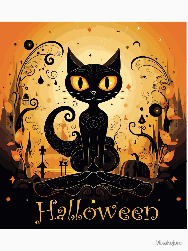 Halloween black cat by Mikakujumi T-Shirts, Hoodie, Sweatshirt | BlankRebels.com (Image 3)