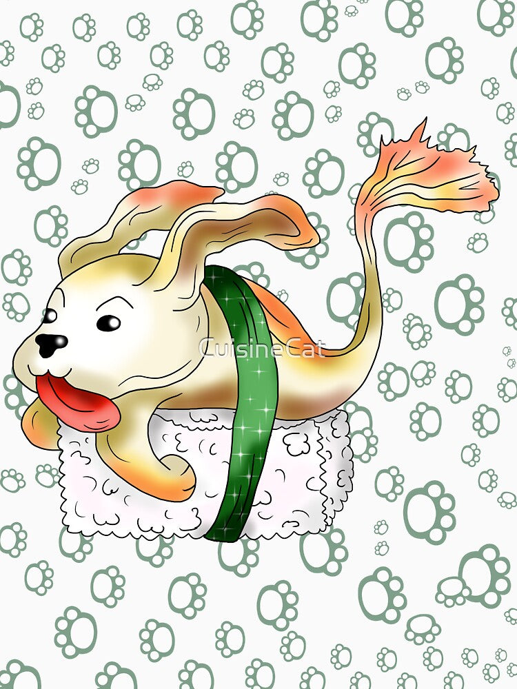 kawaii dogfish sushi by CuisineCat T-Shirts, Hoodie, Sweatshirt | BlankRebels.com (Image 3)