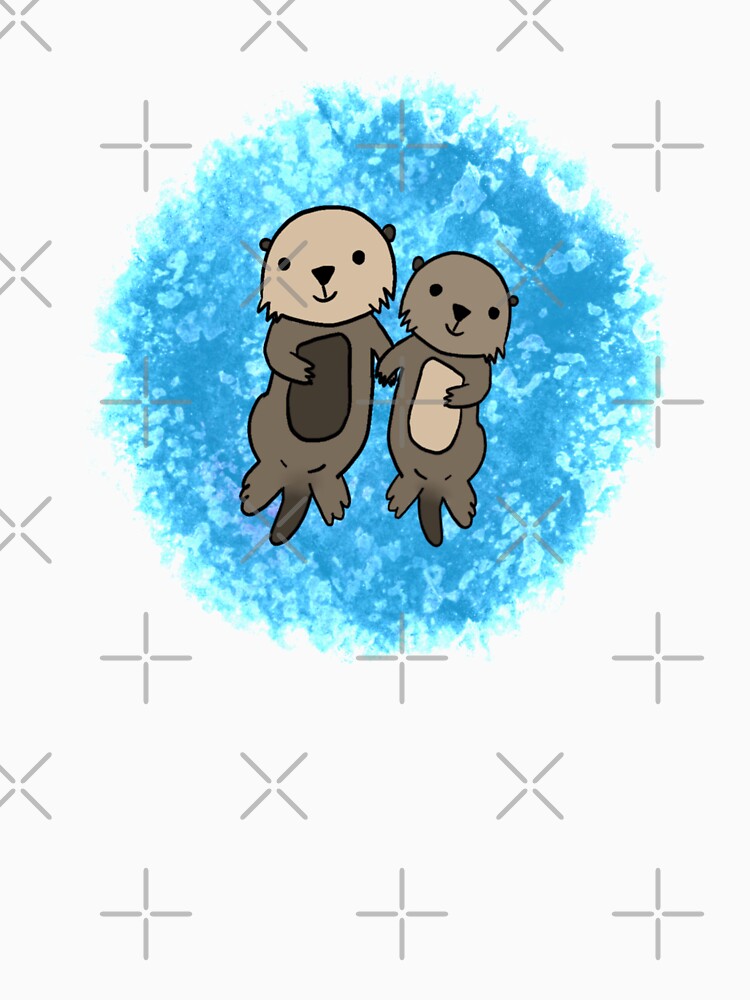 Cute otters holding hands by scorsone81 T-Shirts, Hoodie, Sweatshirt | BlankRebels.com (Image 3)