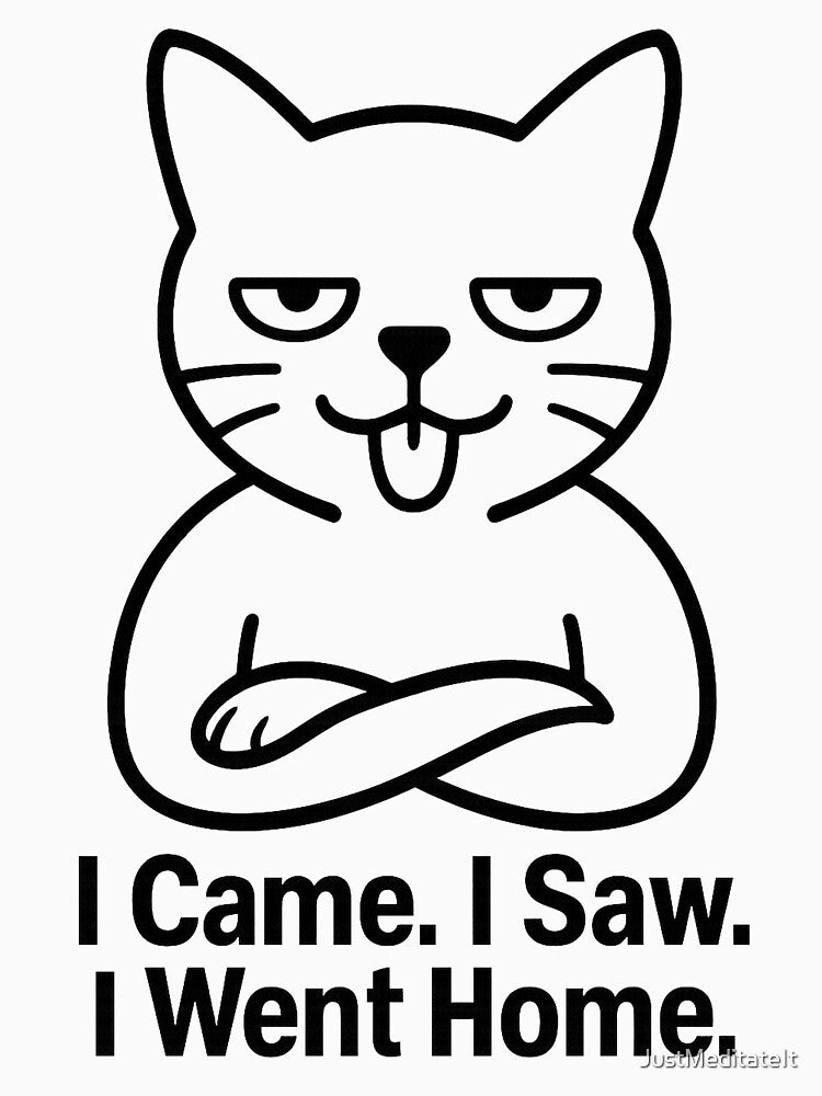 I came. I saw. I went Home. – Funny Hoodie and T-Shirt for Comfort Seekers – Aesthetic Design for Introverts by... (Image 3)