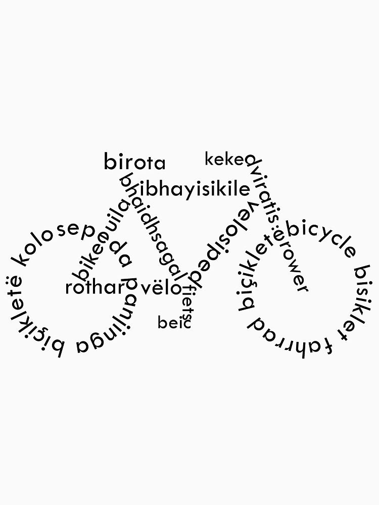 Multilingual bicycle by adiosmillet T-Shirts, Hoodie, Sweatshirt | BlankRebels.com (Image 3)