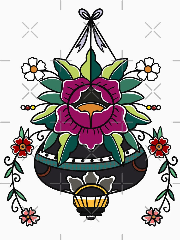 Tattoo style flower vase by Mari Eboli T-Shirts, Hoodie, Sweatshirt | BlankRebels.com (Image 3)