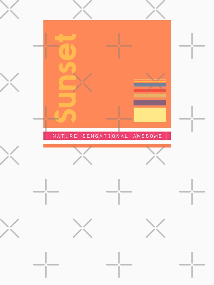 SUNSET colour multi color pallet graphic block.  Nature, sensational, awesome - Caroline Laursen Original by... (Image 3)