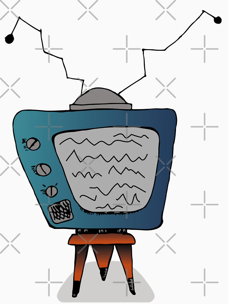 Funny Hand Drawn retro cartoon TV by DESPERATEANDY T-Shirts, Hoodie, Sweatshirt | BlankRebels.com (Image 3)