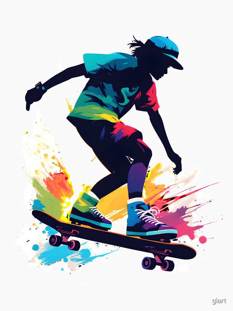 Skateboarding Colorful by GiStudioLab T-Shirts, Hoodie, Sweatshirt | BlankRebels.com (Image 3)