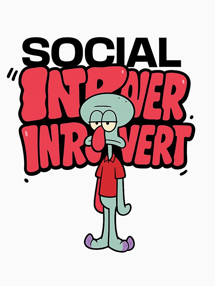 Social Introvert Cartoon Design – Relatable Introvert Humor Gift by Tohiddesign T-Shirts, Hoodie, Sweatshirt (Image 3)