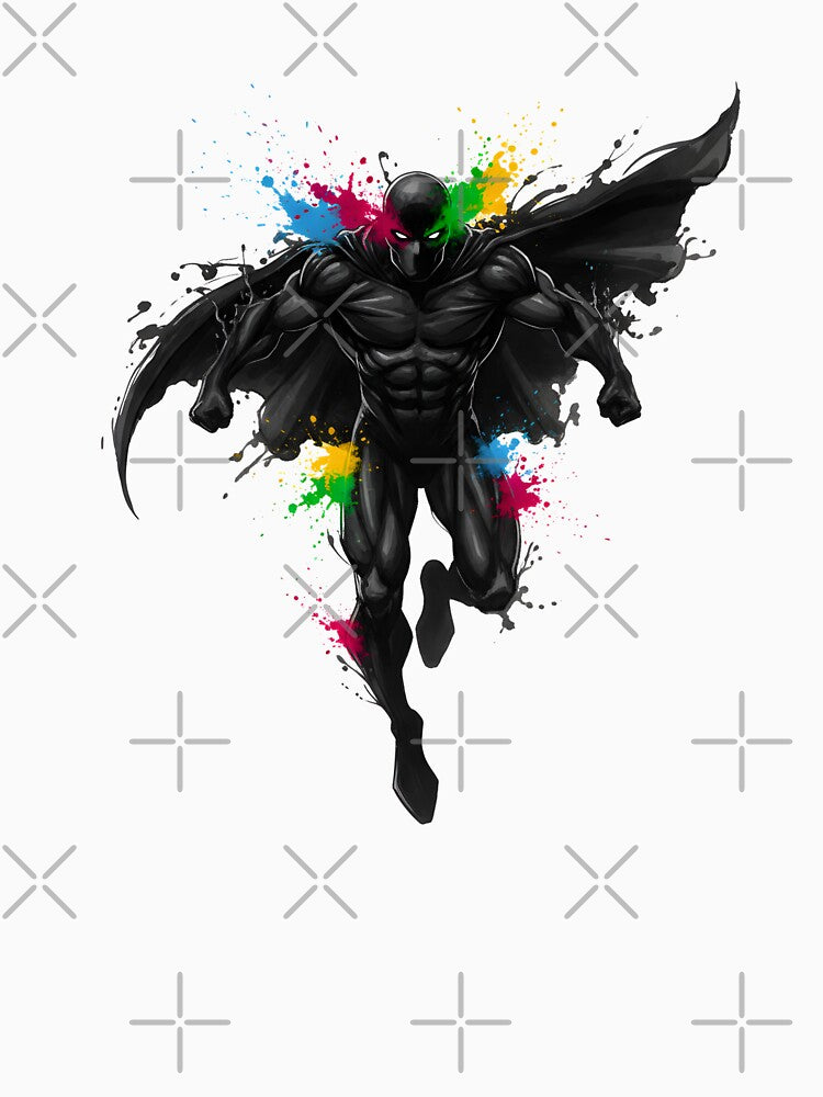 A BLACK SUPER HERO WITH SPLASHES OF COLOR by infinitearte T-Shirts, Hoodie, Sweatshirt | BlankRebels.com (Image 3)