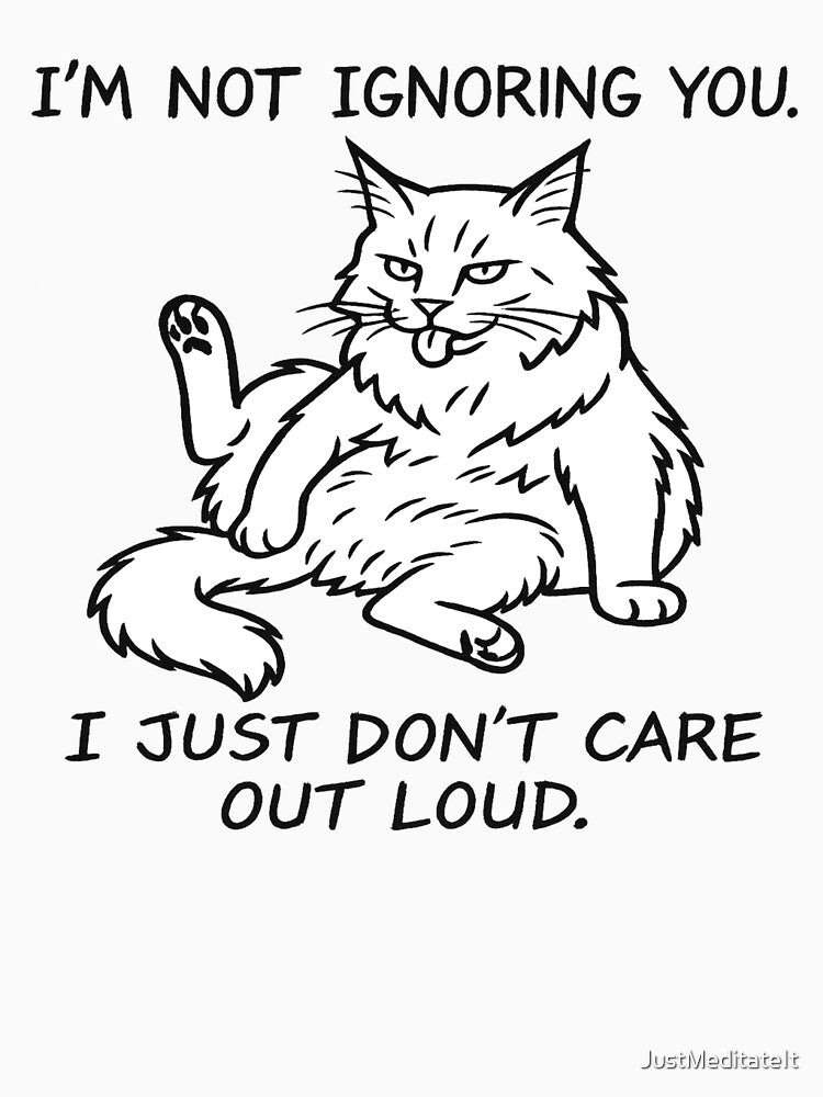 I’m not ignoring you. I just don’t care — out loud. – Funny T-Shirt and Hoodie for Sarcastic Introverts – Comfy... (Image 3)