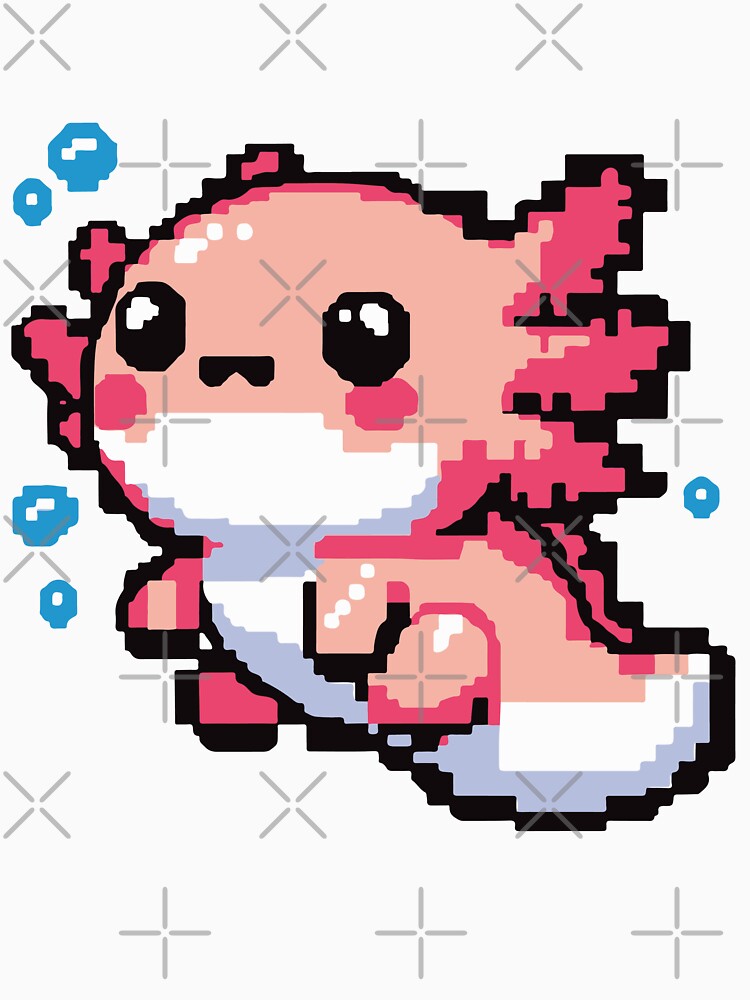 Pixalated Axolotl by obscurax art T-Shirts, Hoodie, Sweatshirt | BlankRebels.com (Image 3)