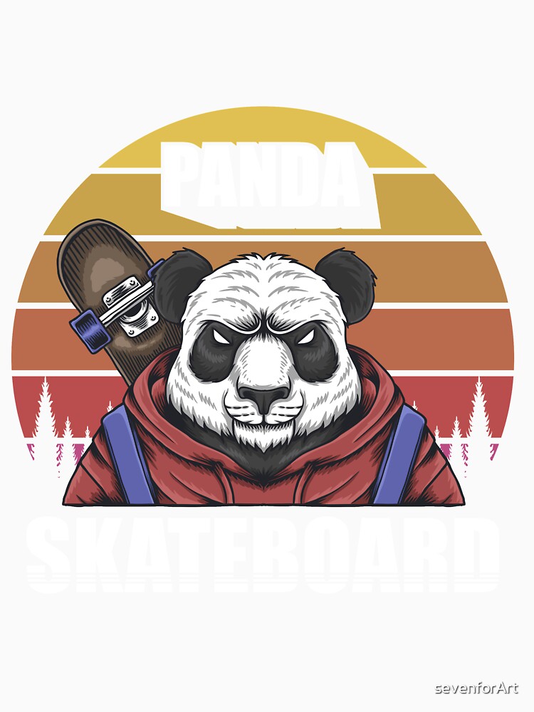 Panda skateboard by sevenforArt T-Shirts, Hoodie, Sweatshirt | BlankRebels.com (Image 3)