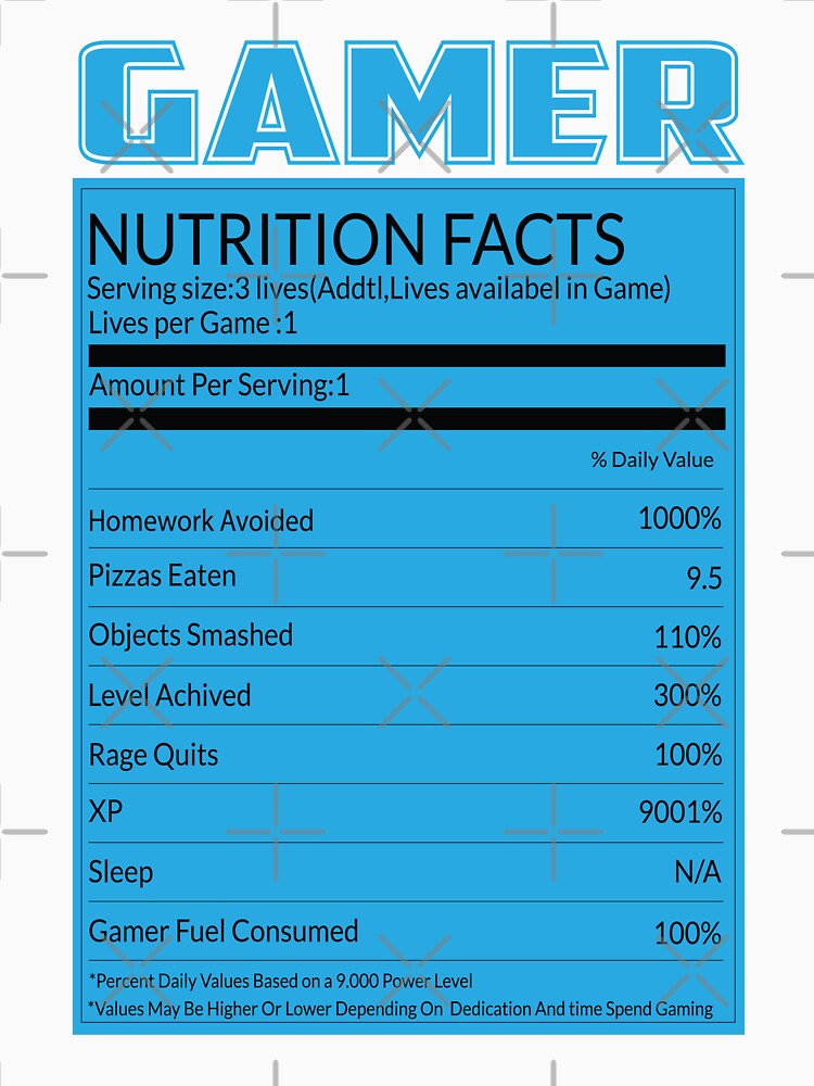 Gamer Nutrition Facts by WordsGamersUse T-Shirts, Hoodie, Sweatshirt | BlankRebels.com (Image 3)