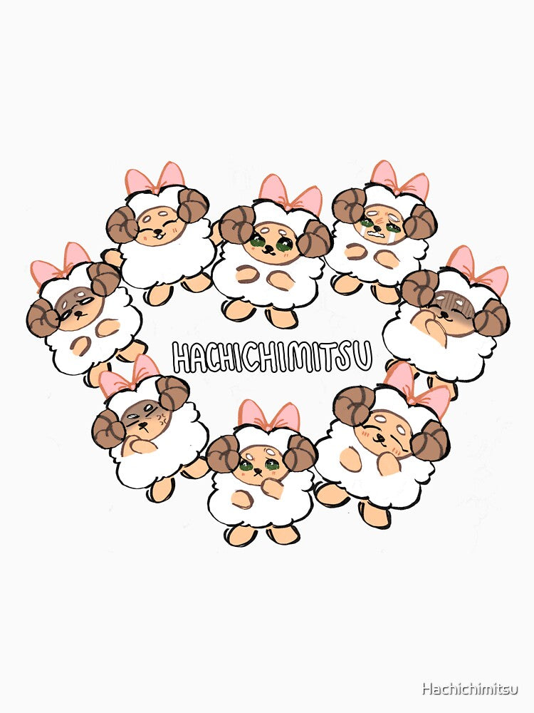 Soft Pastel Hachichimitsu the Expressive Sheep Multiple Expressions by Hachichimitsu