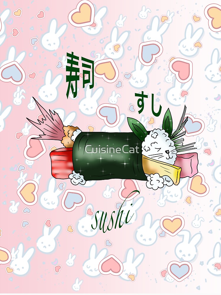 sushi roll cute rabbit rice by CuisineCat T-Shirts, Hoodie, Sweatshirt | BlankRebels.com (Image 3)
