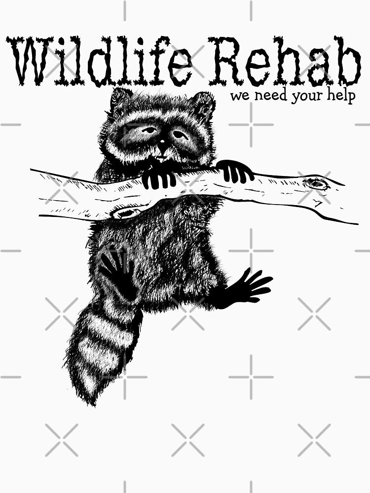 Raccoon Wildlife Rehabilitation We Need Your Help by The Tinker Man's Daughter T-Shirts, Hoodie, Sweatshirt (Image 3)