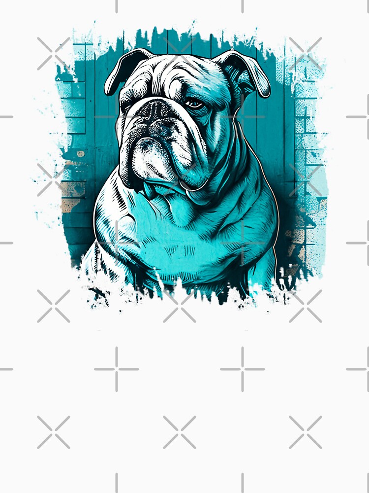 Bulldog - Vintage Blue by WECreations T-Shirts, Hoodie, Sweatshirt | BlankRebels.com (Image 3)