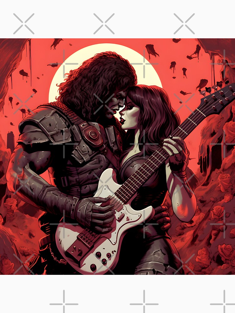 Valentines day vintage retro heavy metal couple by AngelinaBezm T-Shirts, Hoodie, Sweatshirt | BlankRebels.com (Image 3)