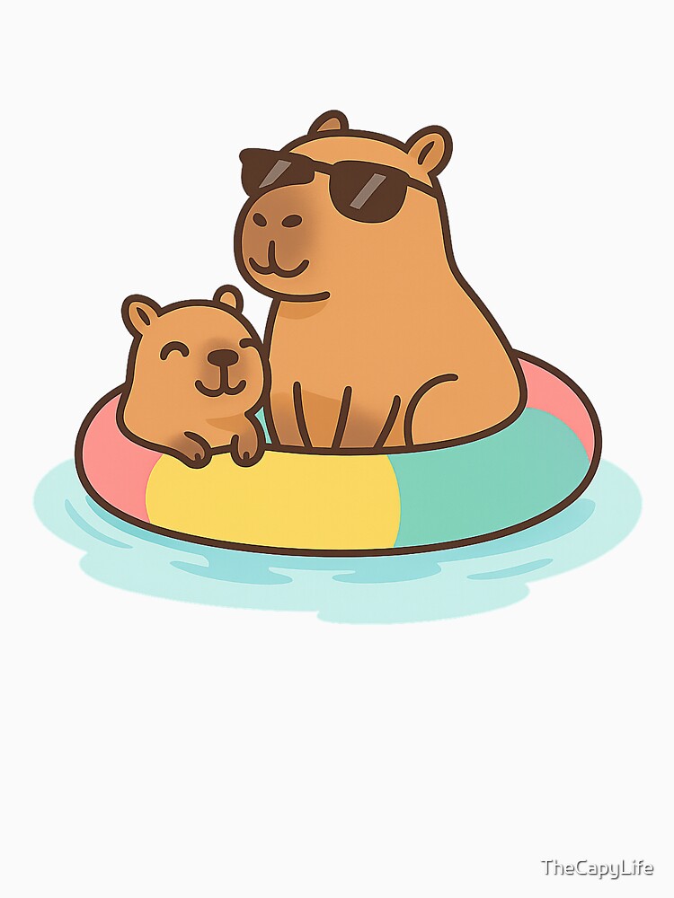 Chill Capybara Poolday by TheCapyLife T-Shirts, Hoodie, Sweatshirt | BlankRebels.com (Image 3)