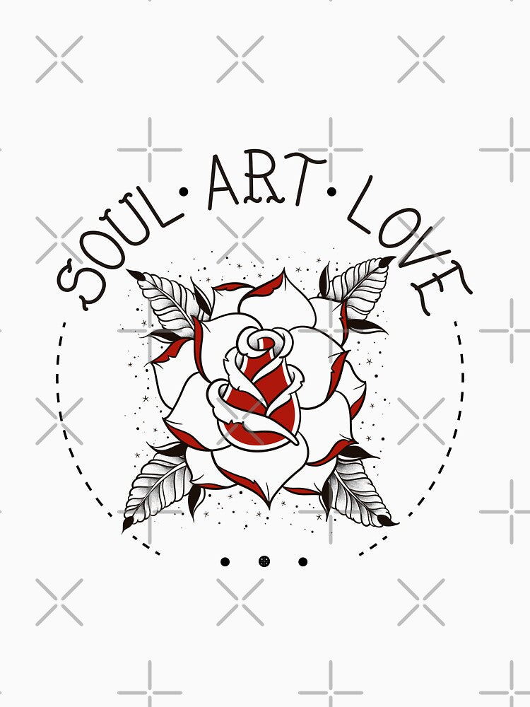 Old School Rose Tattoo by SoulArtLove T-Shirts, Hoodie, Sweatshirt | BlankRebels.com (Image 3)