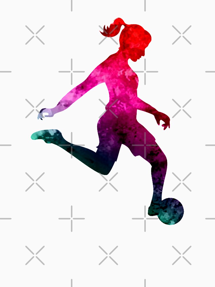Women Soccer Player Watercolor Shirt Girl by MrElgo