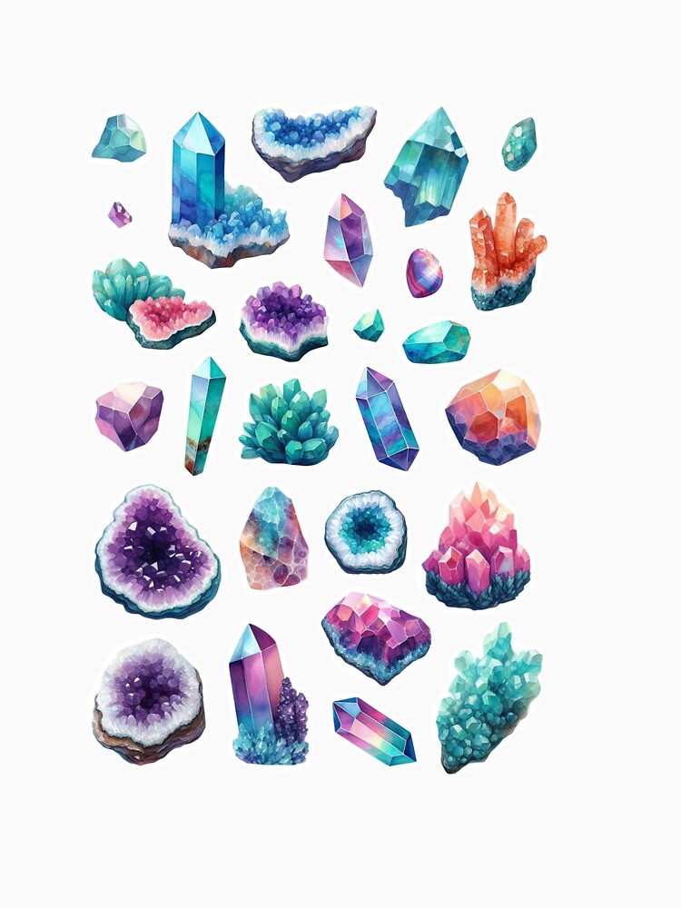 Magical Crystal Stickers | Gemstone & Geode Collection for Spiritual and Mineral Lovers by FlowerMyLove... (Image 3)